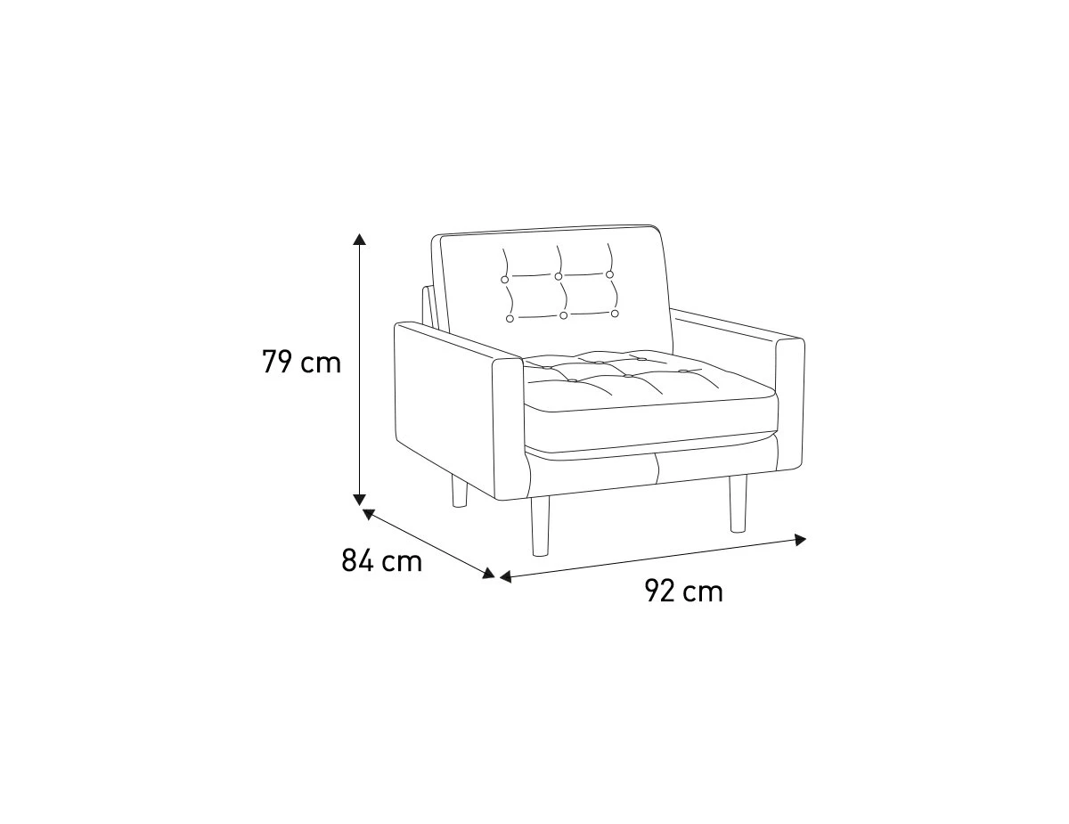 Habitat Fenner Velvet Accent Chair - Orange - Image 4