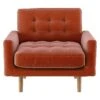 Habitat Fenner Velvet Accent Chair - Orange