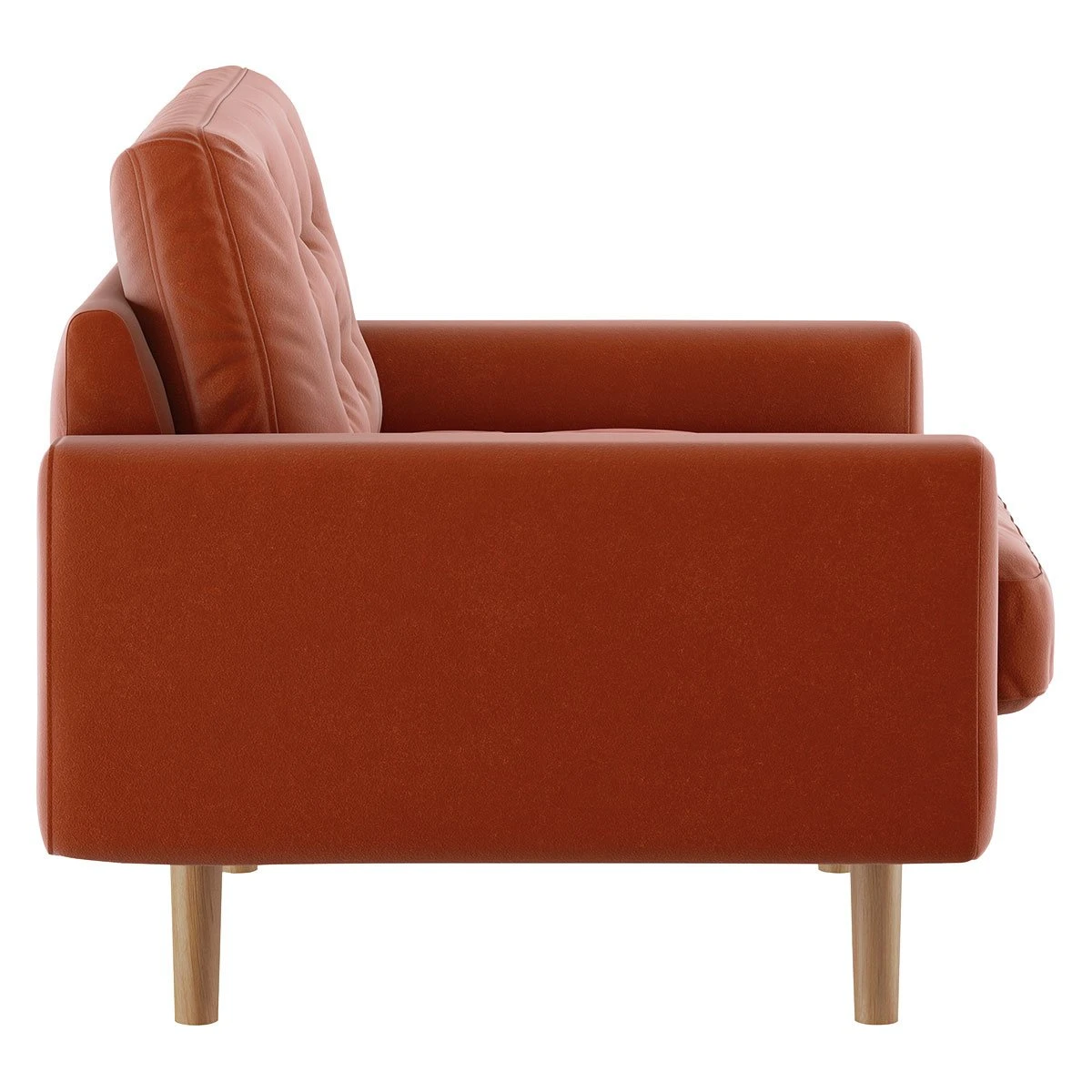 Habitat Fenner Velvet Accent Chair - Orange - Image 7