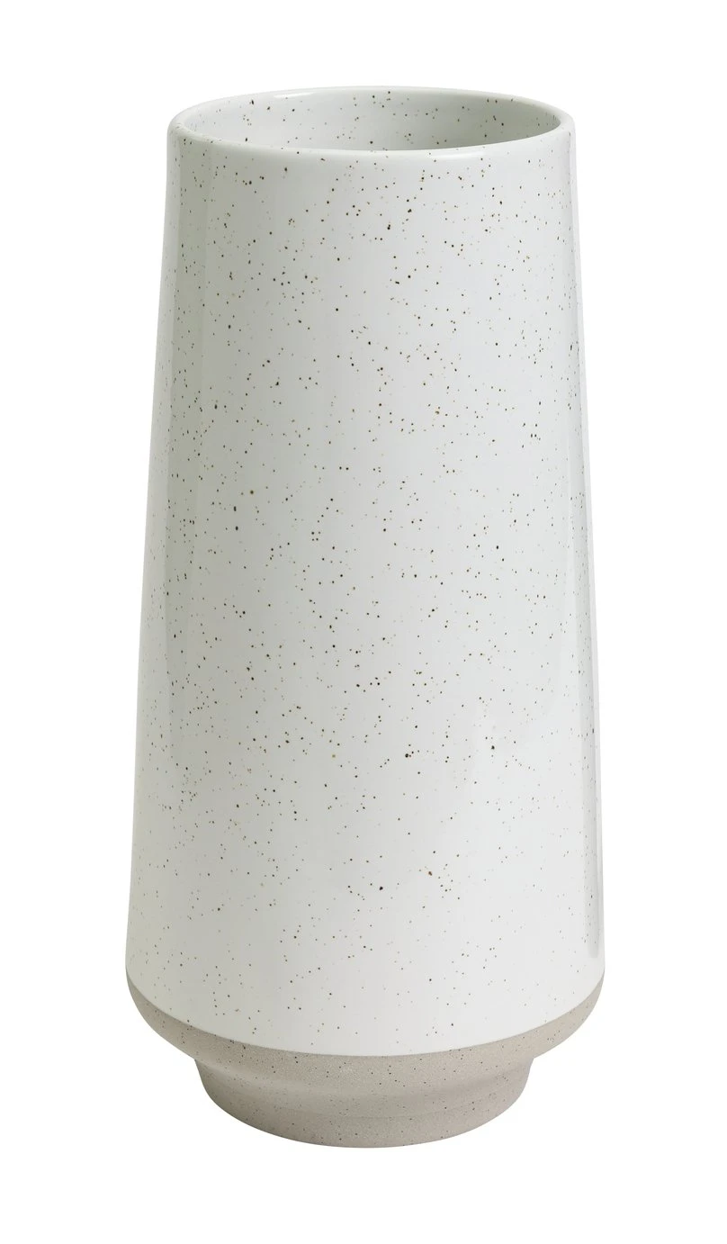Habitat Reactive Glaze Dipped Ceramic Vase - White