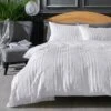 Habitat Crinkle White Bedding Set - Single
