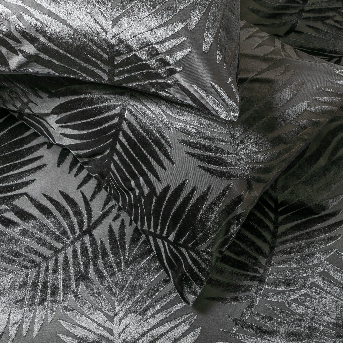 Habitat Velvet Feather Charcoal Bedding Set - Double - Image 4