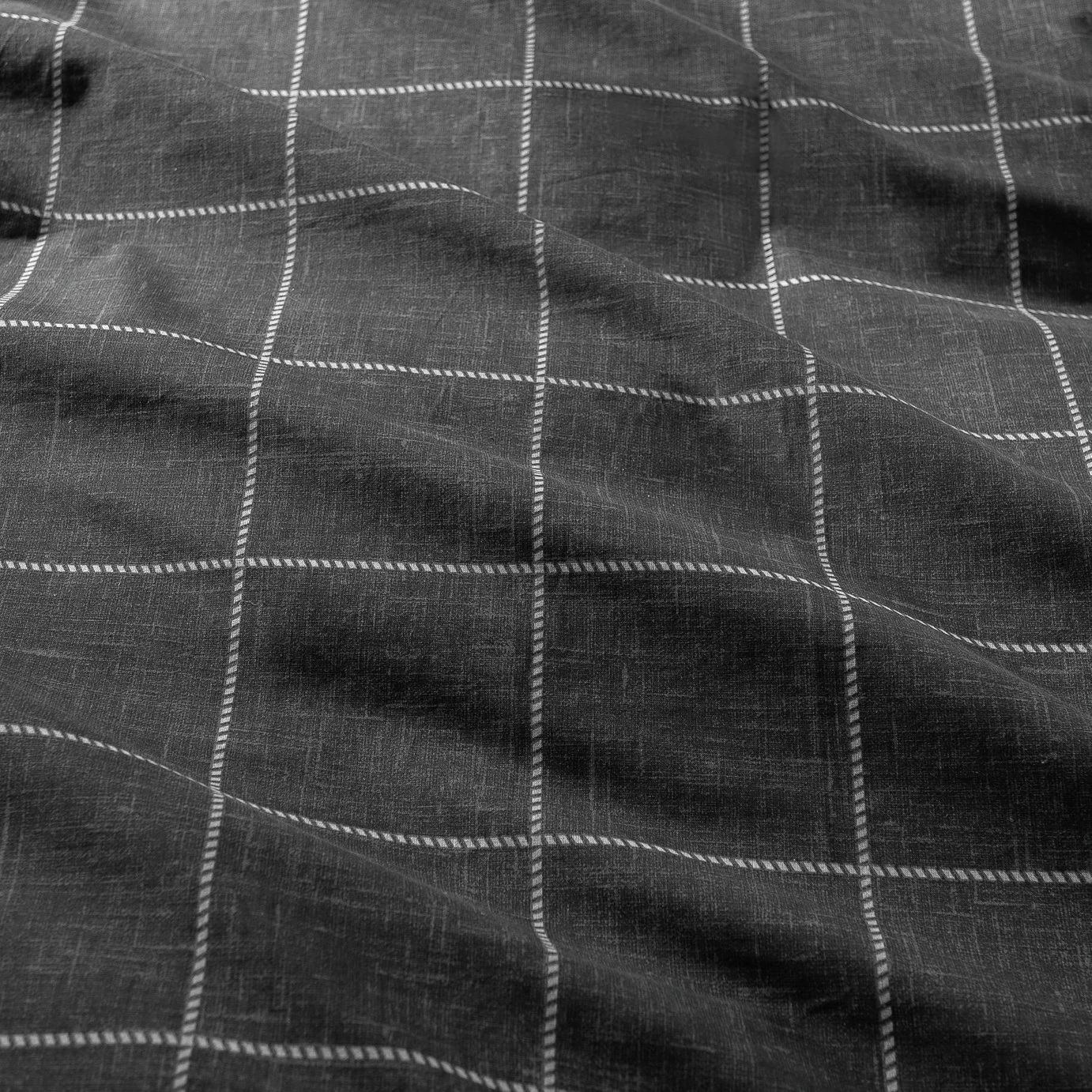 Habitat Grid Check Blue Bedding Set - Single - Image 5