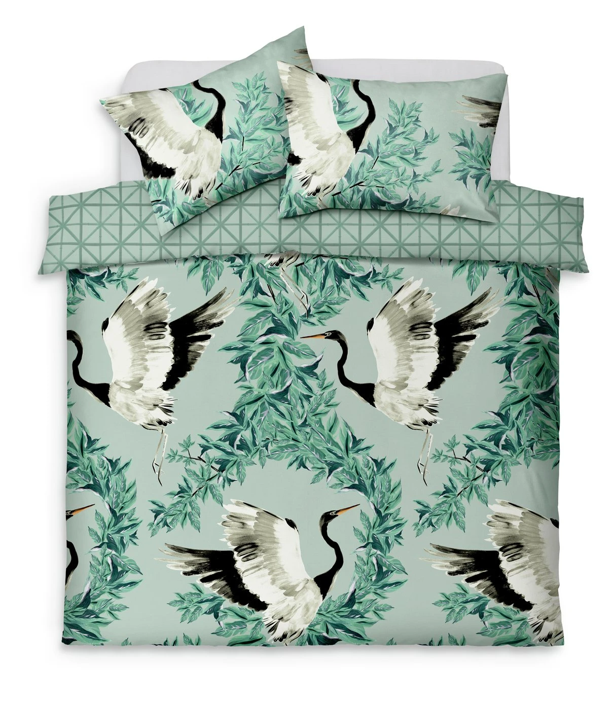 Habitat Crane Panel Green Bedding Set - Single - Image 3