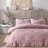 Habitat Seersucker Wide Stripe Lilac Bedding Set - Double
