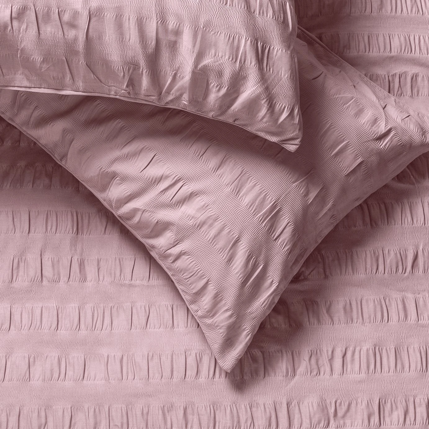 Habitat Seersucker Wide Stripe Lilac Bedding Set - Double - Image 4