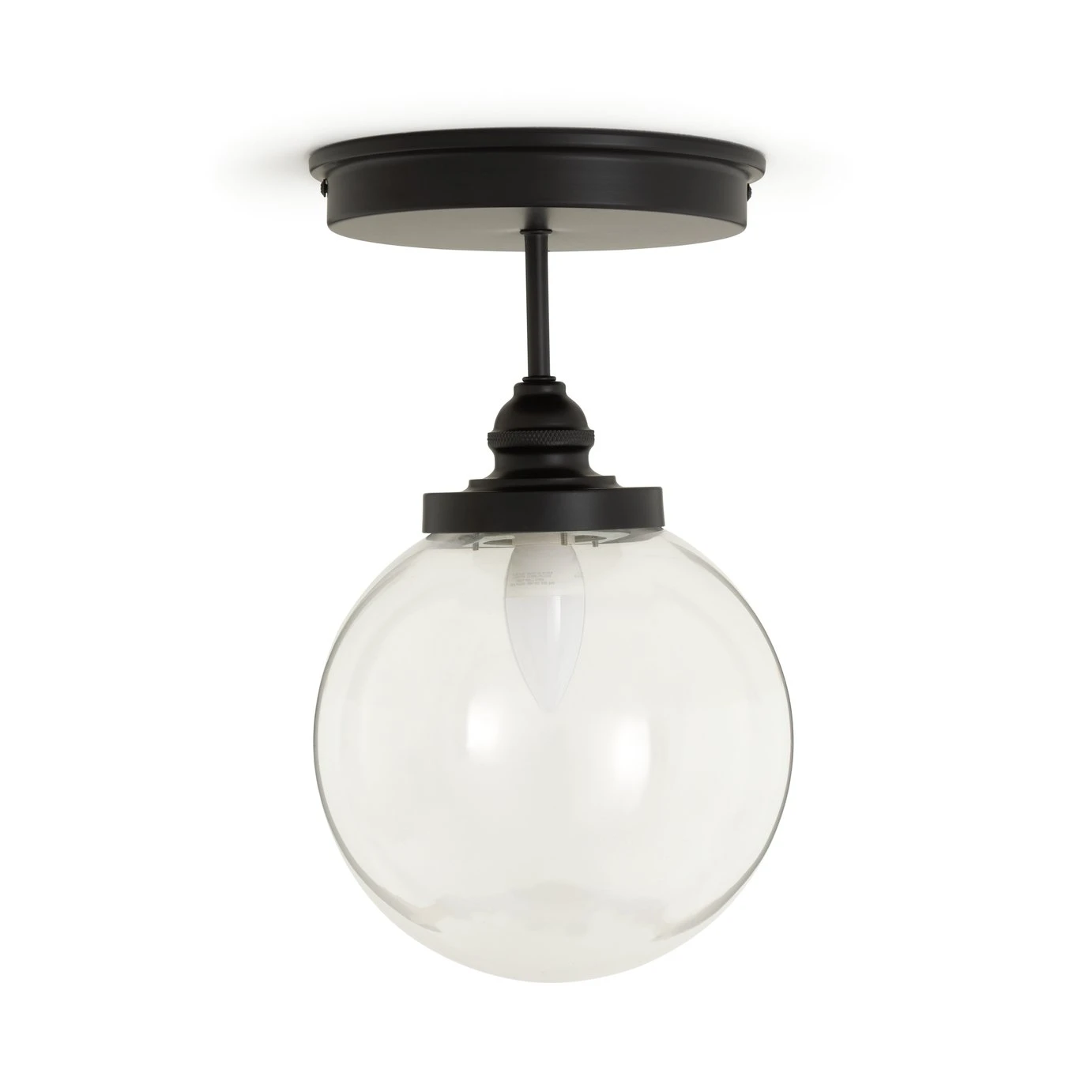 Habitat Globe Metal Bathroom Pendant Light - Black - Image 2