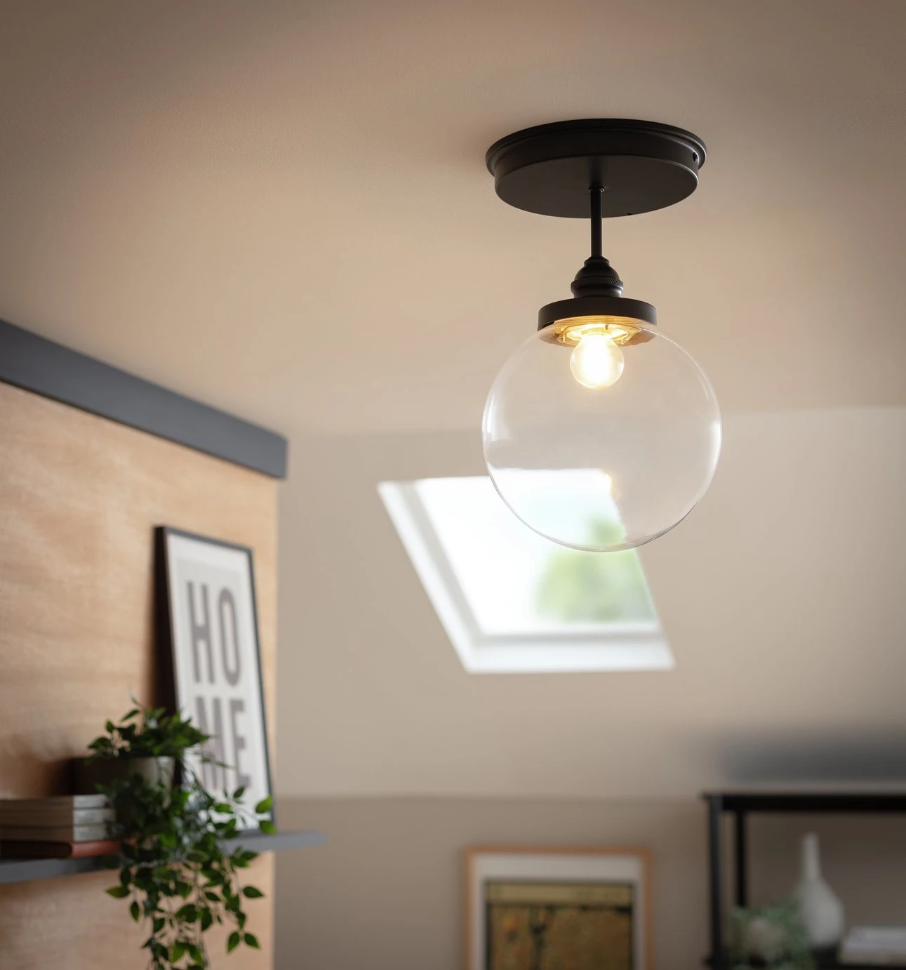 Habitat Globe Metal Bathroom Pendant Light - Black - Image 8