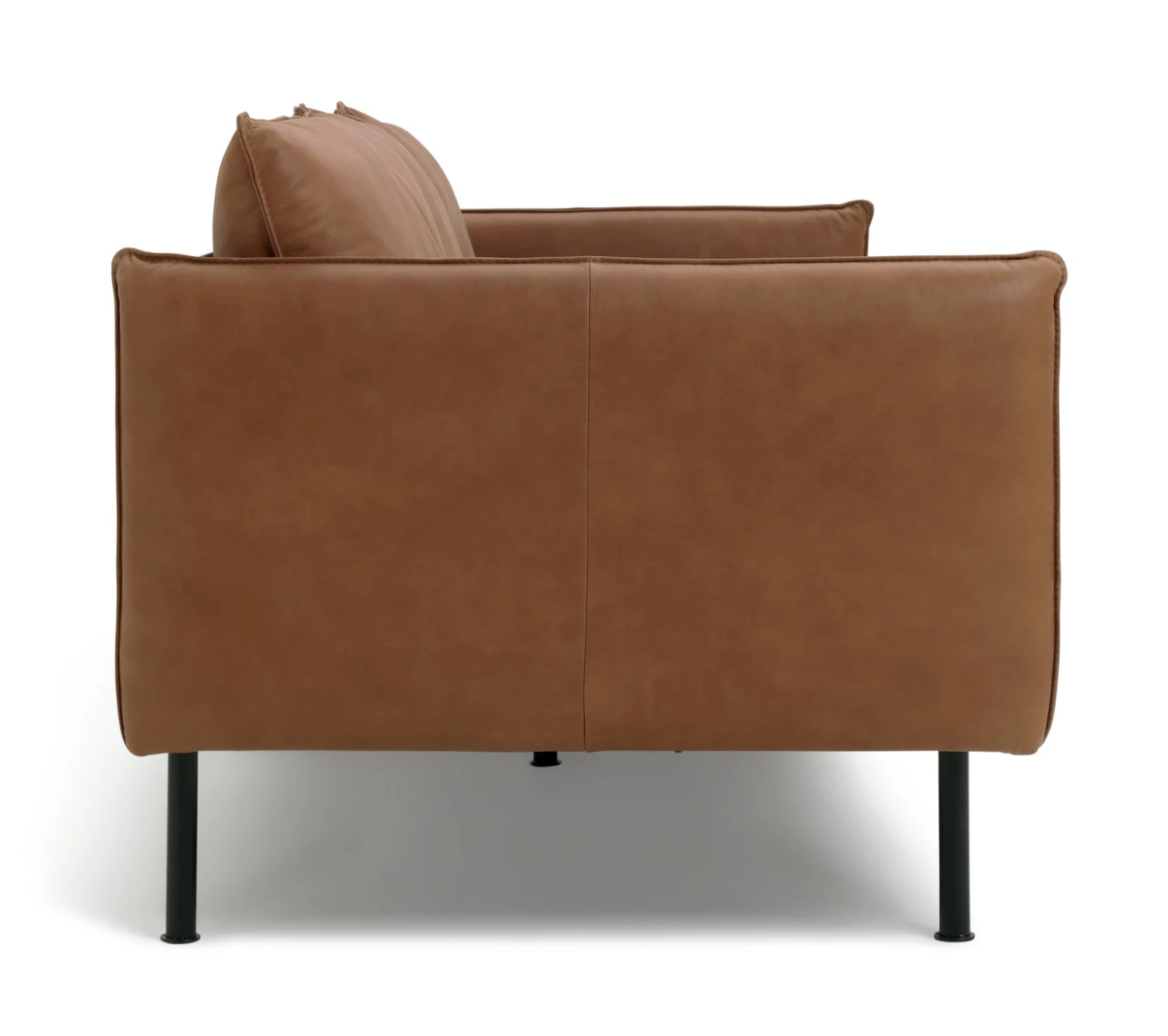 Habitat Moore Leather 4 Seater Sofa - Tan - Image 7
