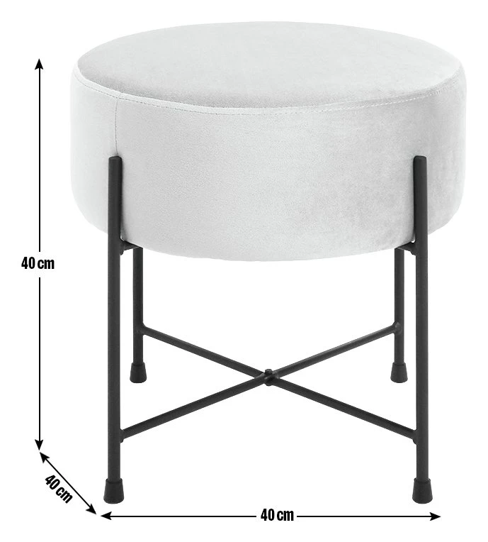 Habitat Jax Metal Footstool - Mint Green - Image 3