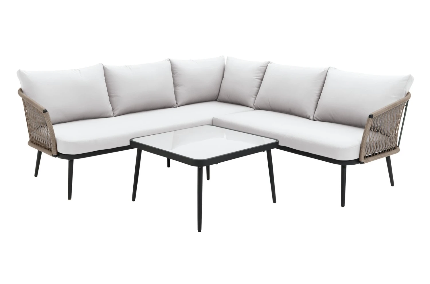 Habitat Somerset 5 Seater Metal Garden Corner Sofa Set