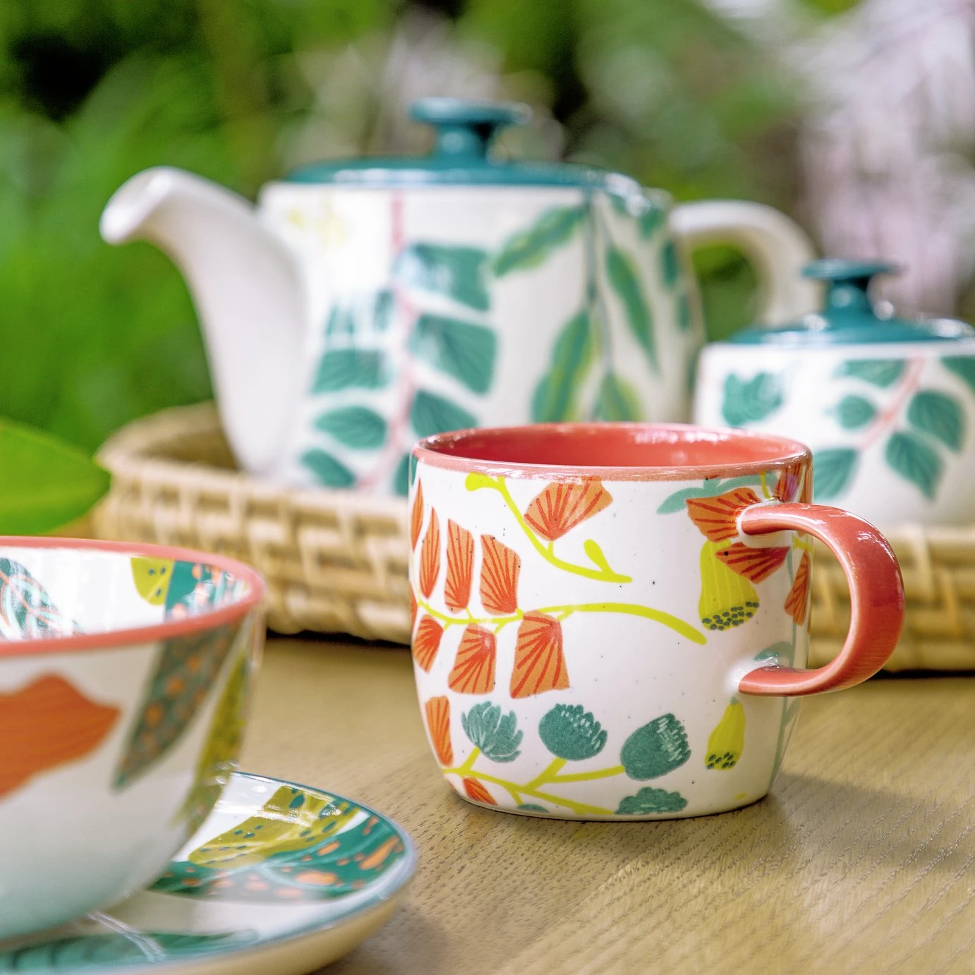 Habitat X Kew Set Of 2 Ceramic Mugs - Image 8