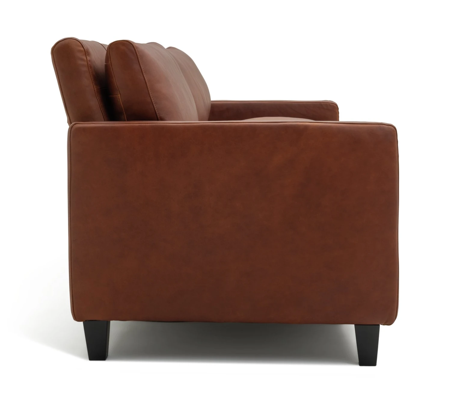 Habitat Chester Leather 3 Seater Sofa - Dark Feet - Tan - Image 7