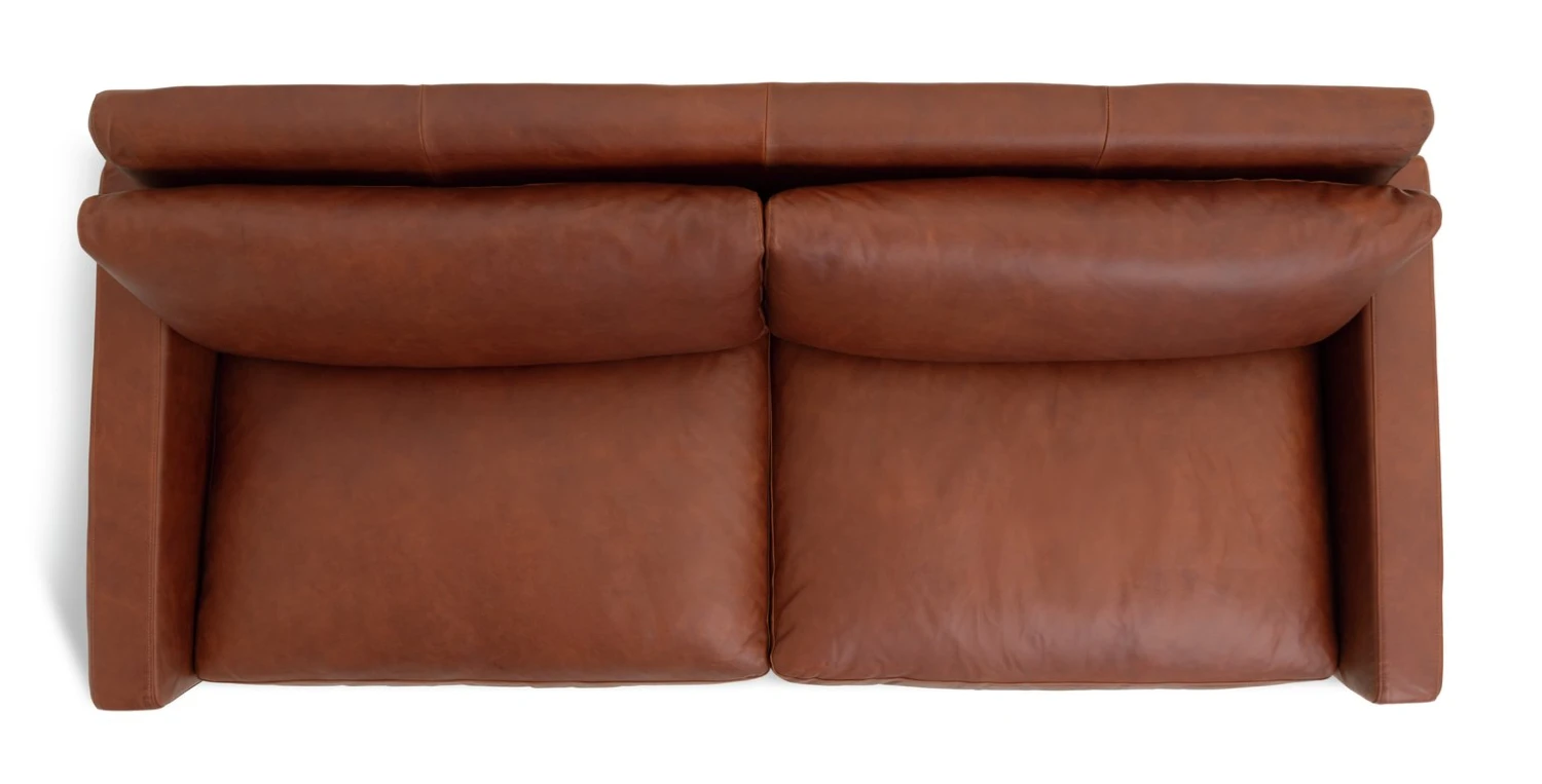 Habitat Chester Leather 3 Seater Sofa - Dark Feet - Tan - Image 8