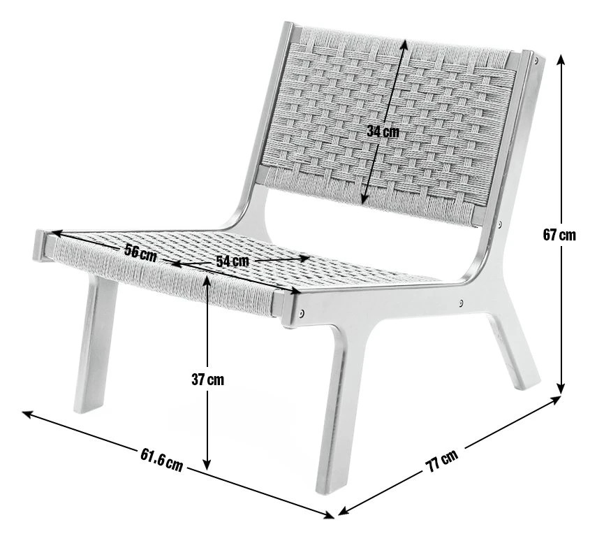 Habitat Faro Woven Paper Rope And Oak Accent Chair - Natural - Image 5