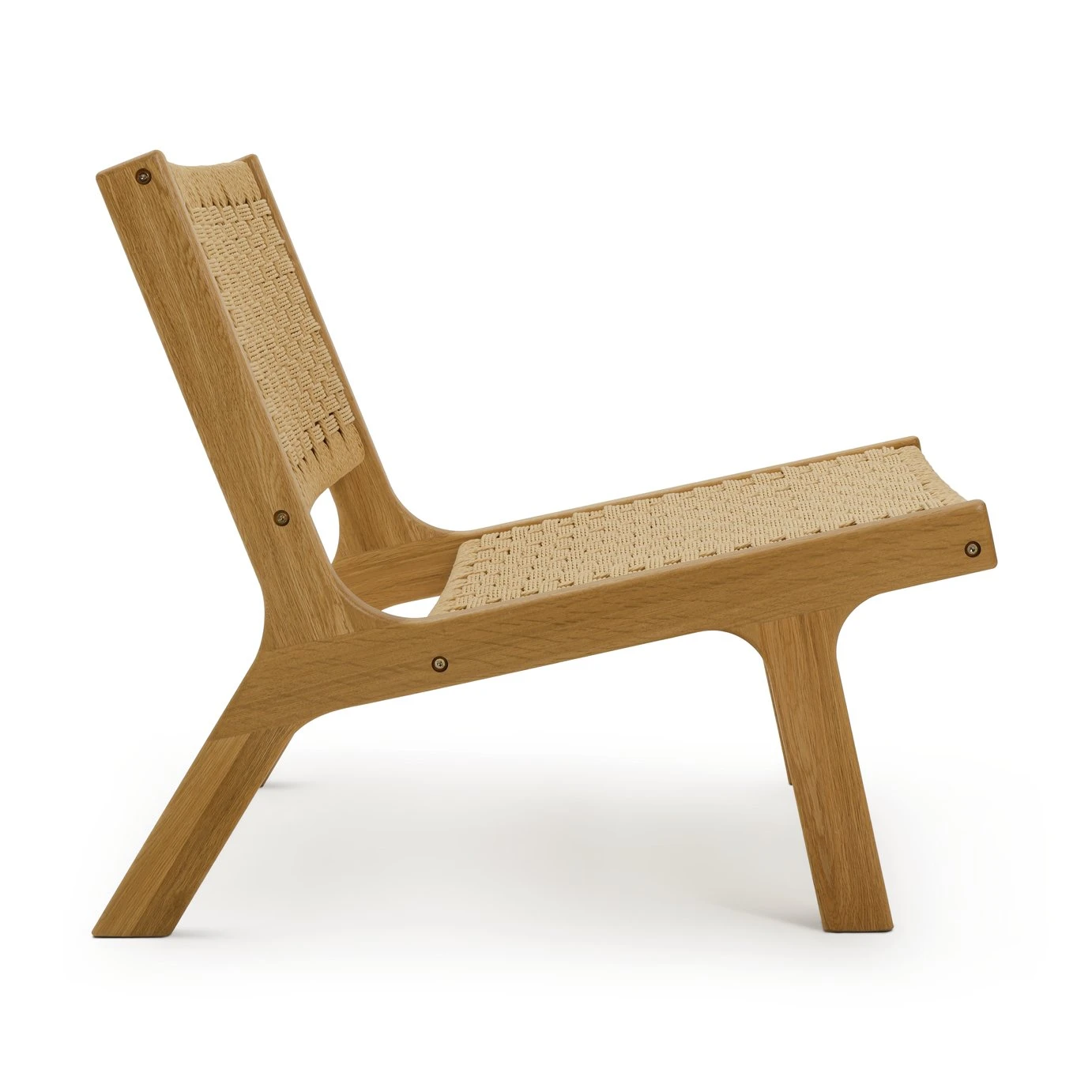 Habitat Faro Woven Paper Rope And Oak Accent Chair - Natural - Image 7