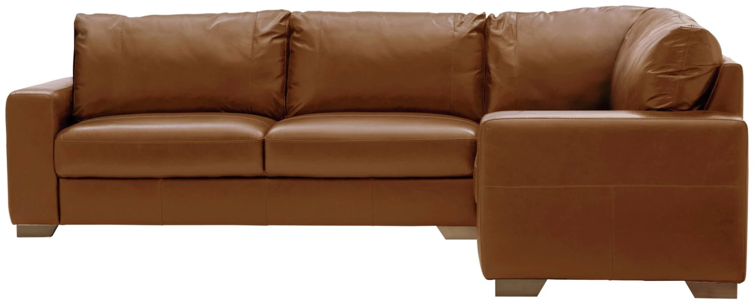 Habitat Eton Leather Left Hand Corner Sofa - Tan - Image 3