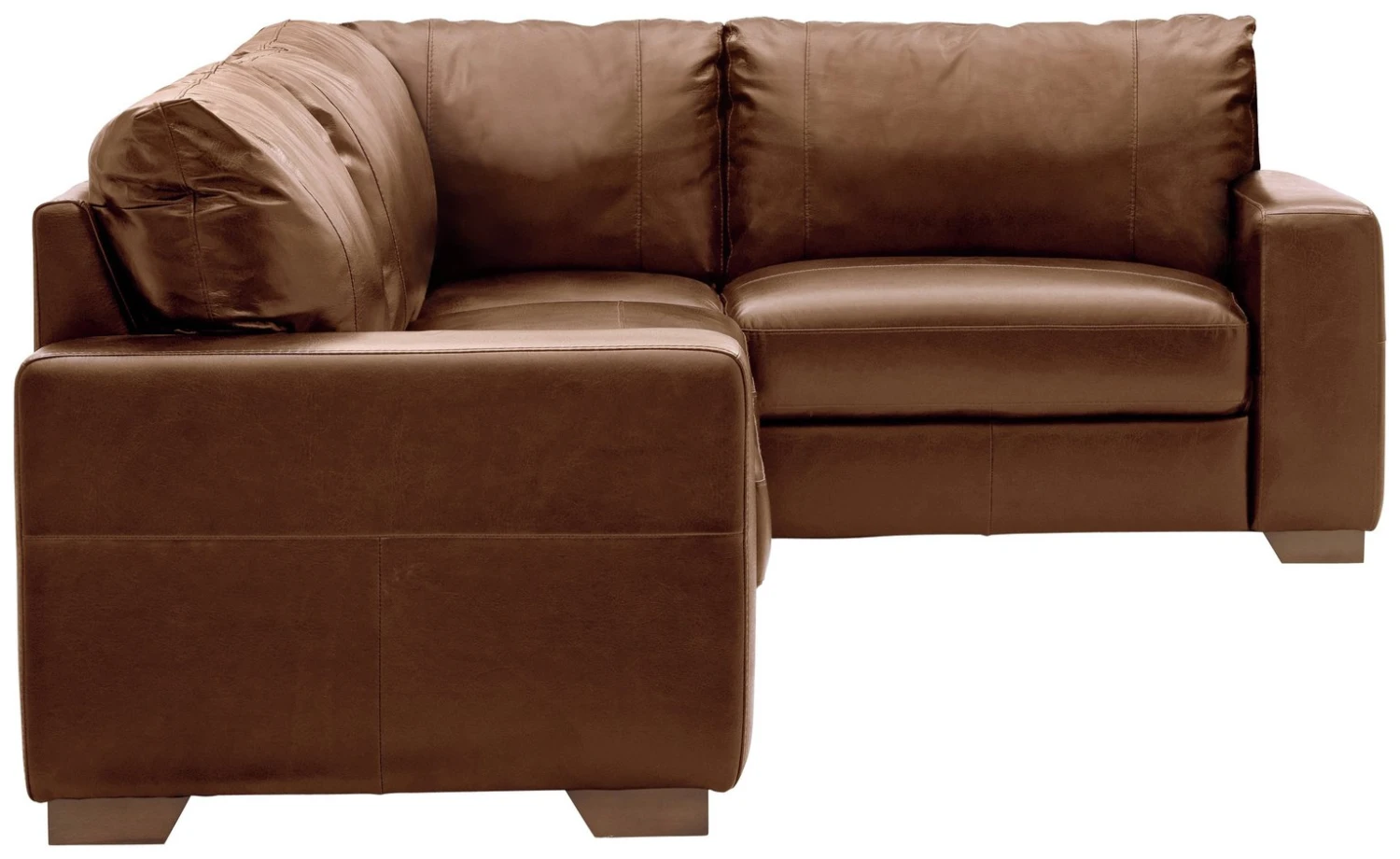 Habitat Eton Leather Left Hand Corner Sofa - Tan - Image 4