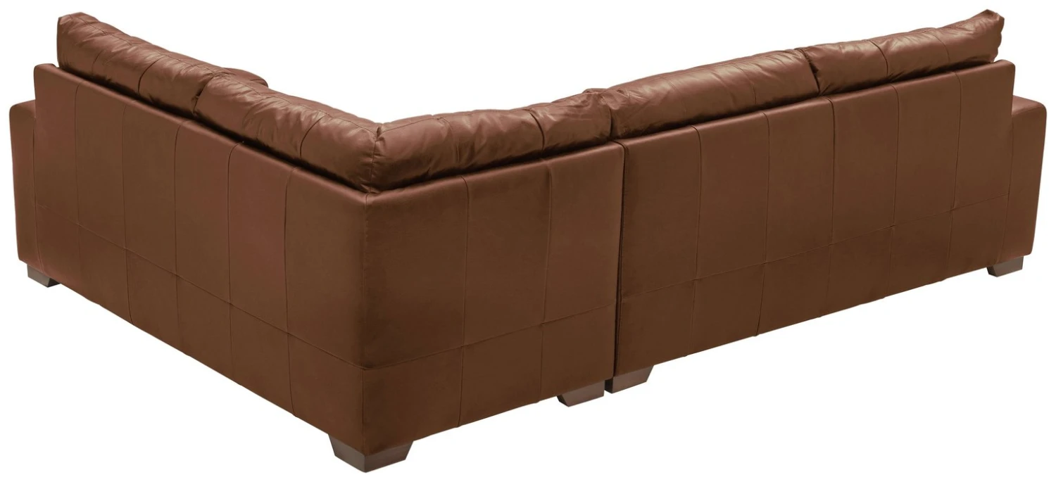 Habitat Eton Leather Left Hand Corner Sofa - Tan - Image 5