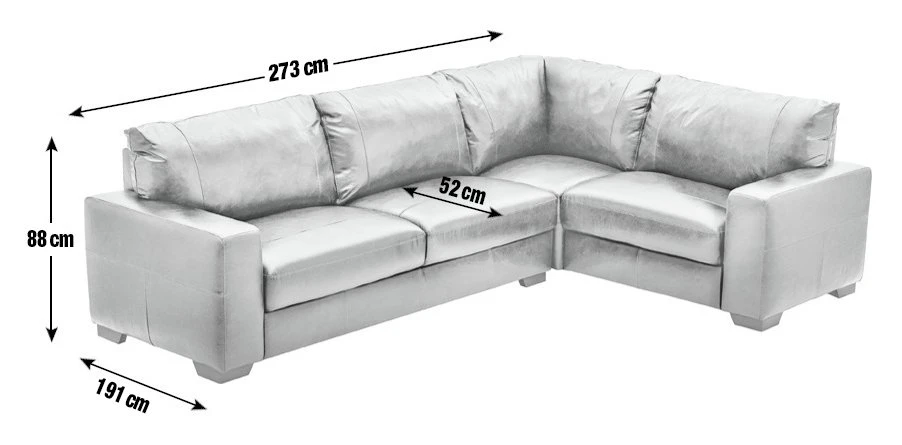 Habitat Eton Leather Left Hand Corner Sofa - Tan - Image 6