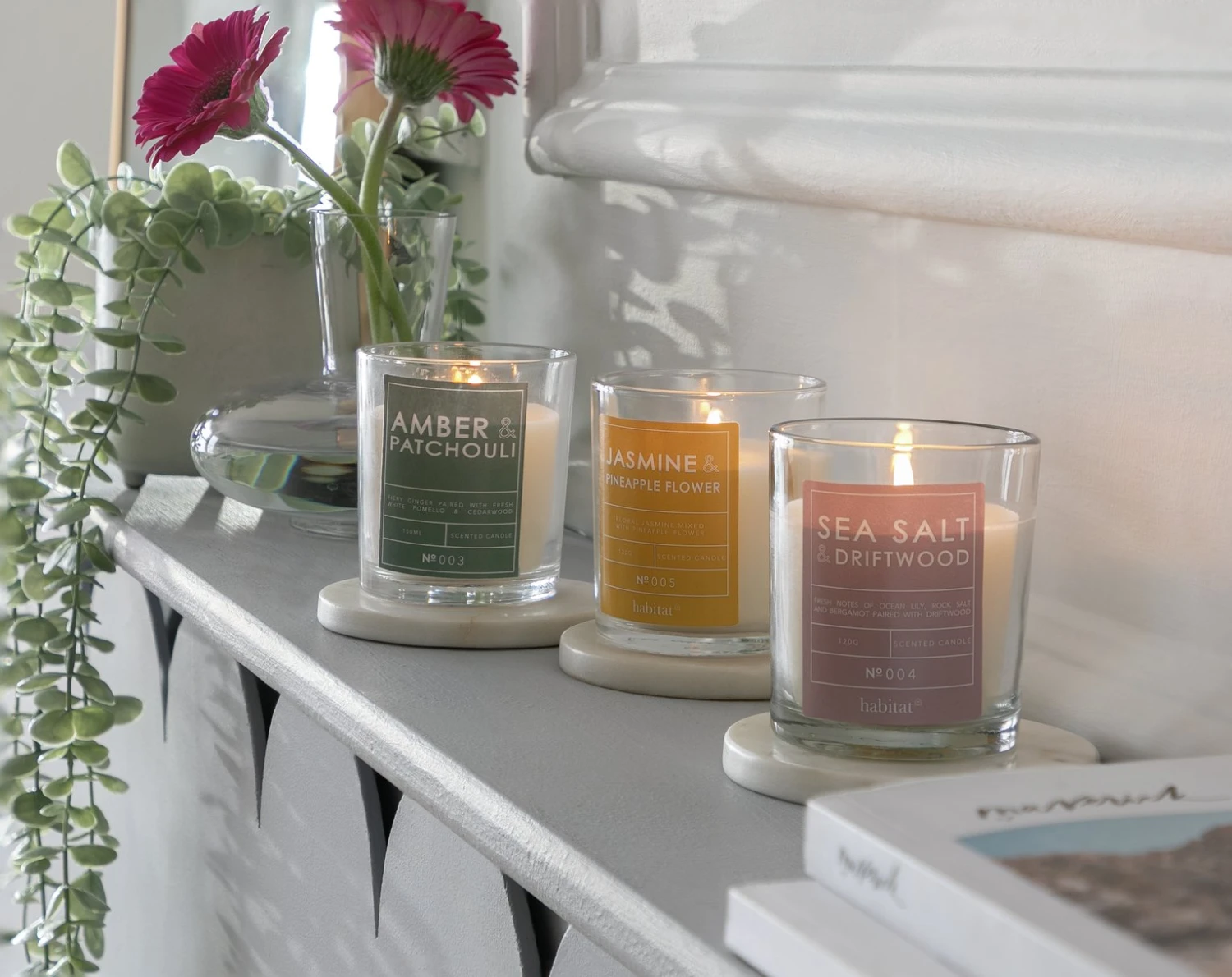 Habitat Scented Boxed Candle Set - Amber, Jasmine & Sea Salt - Image 2