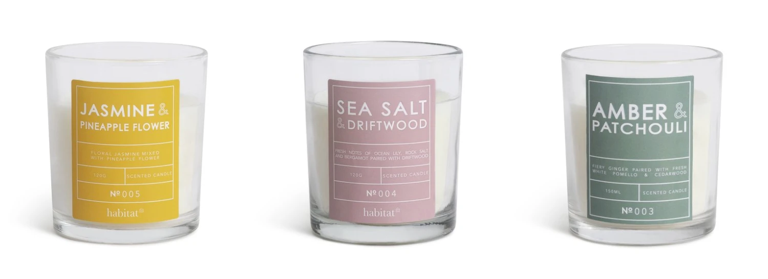Habitat Scented Boxed Candle Set - Amber, Jasmine & Sea Salt - Image 3