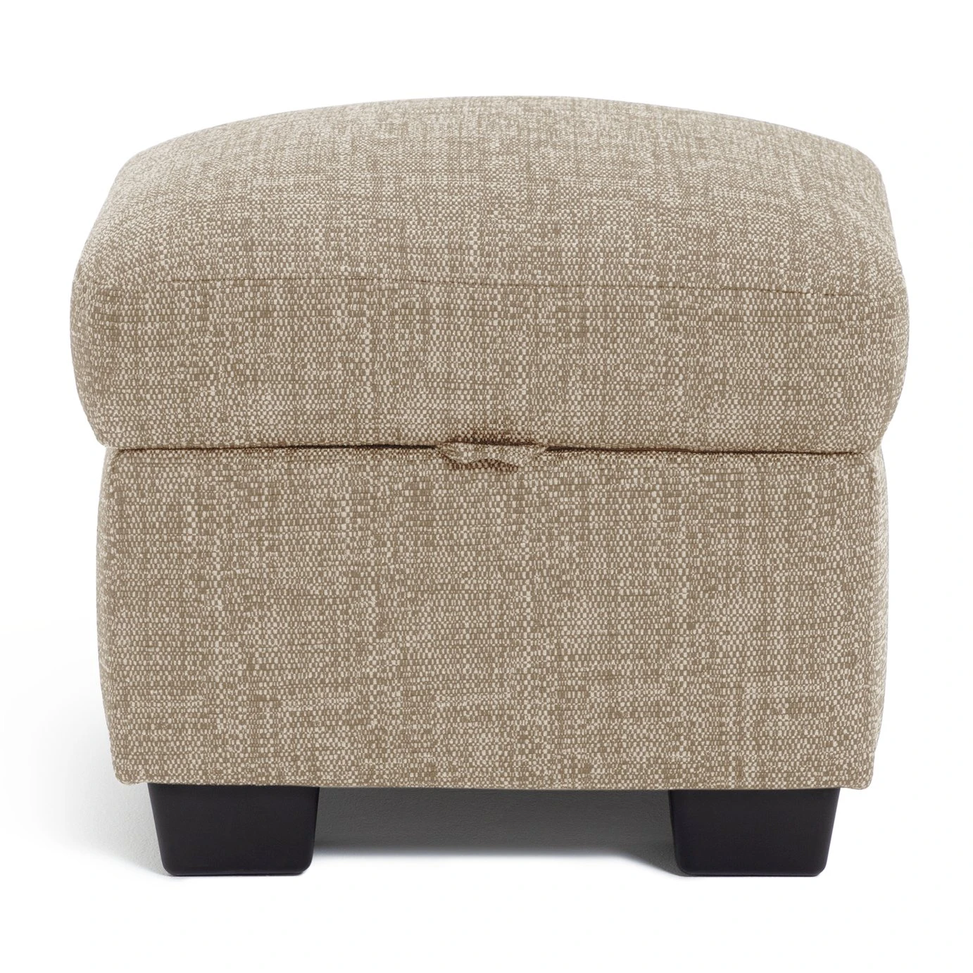 Habitat Lisbon Fabric Storage Footstool - Beige