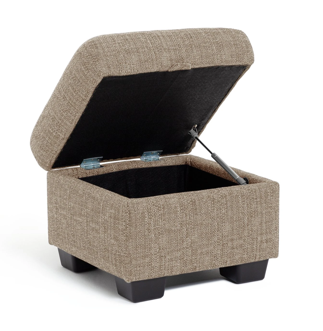 Habitat Lisbon Fabric Storage Footstool - Beige - Image 5