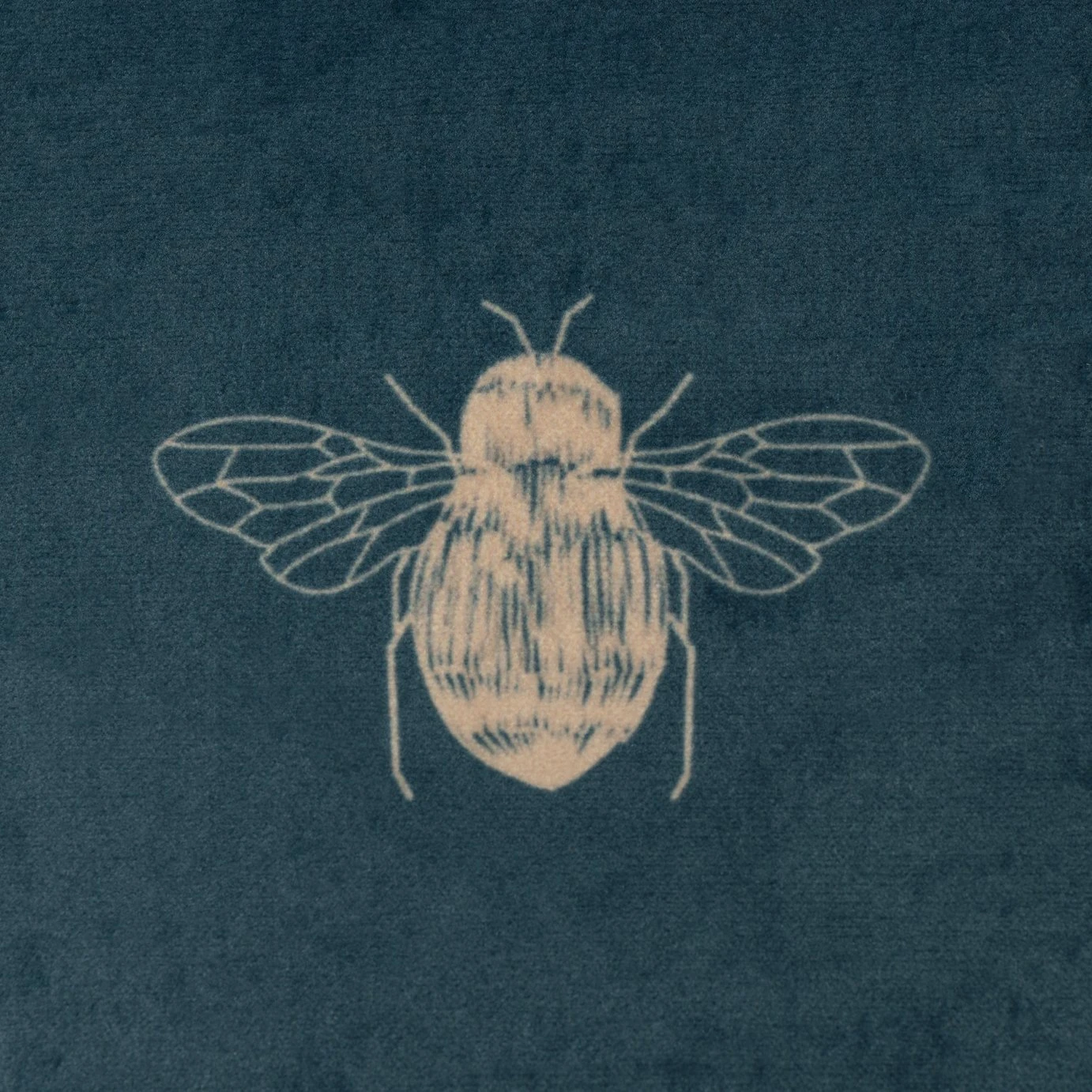 Habitat Gold Bee Printed Cushion - Teal - 43x43cm - Image 3