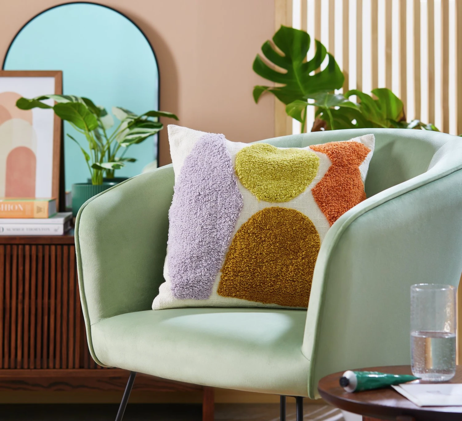 Habitat Geo Technique Cushion - Multicoloured - 43x43cm - Image 2