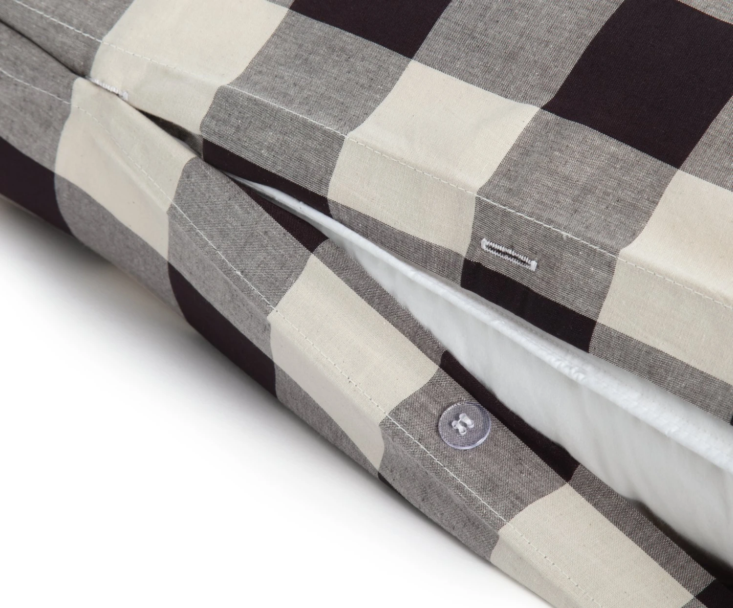 Habitat Gingham Check Black & White Bedding Set - Single - Image 5