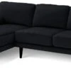 Habitat Jacob Velvet Left Hand Corner Sofa - Black