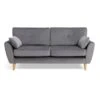 Habitat Iris Fabric 3 Seater Sofa - Grey