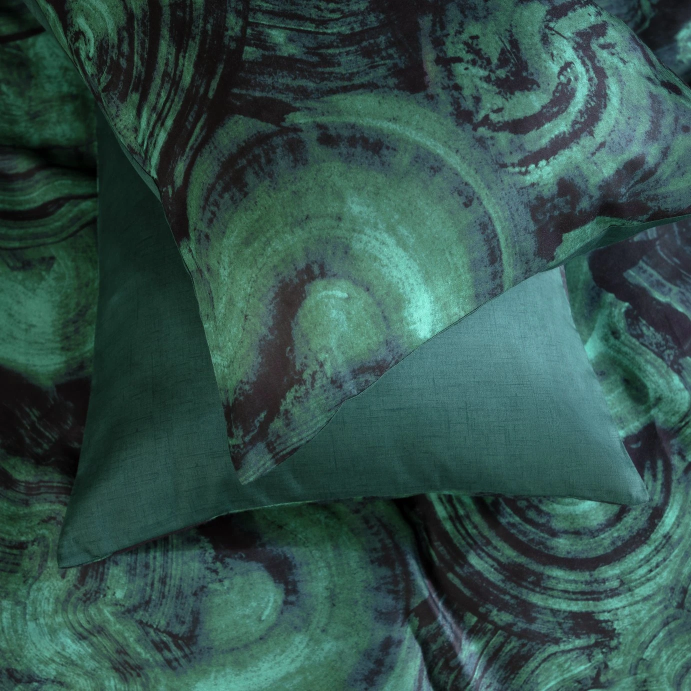 Habitat Cotton Malachite Print Green Bedding Set - Double - Image 4