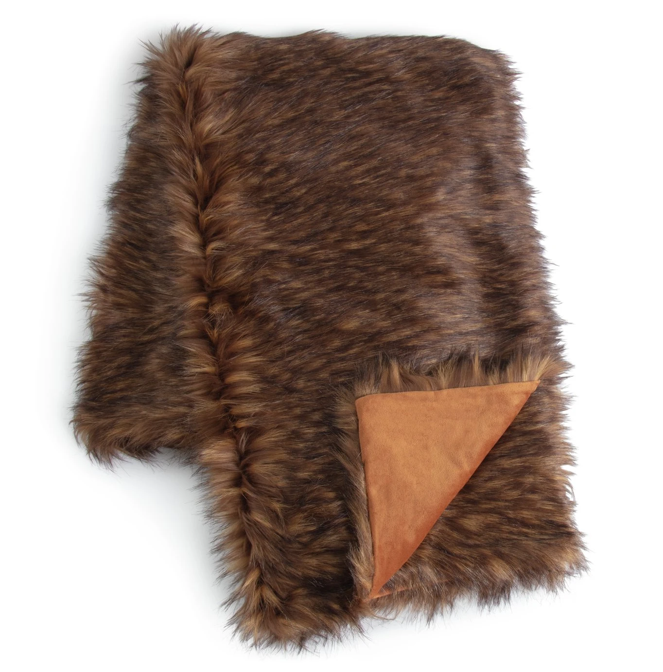 Habitat Faux Fur Throw - Brown - 125x150cm