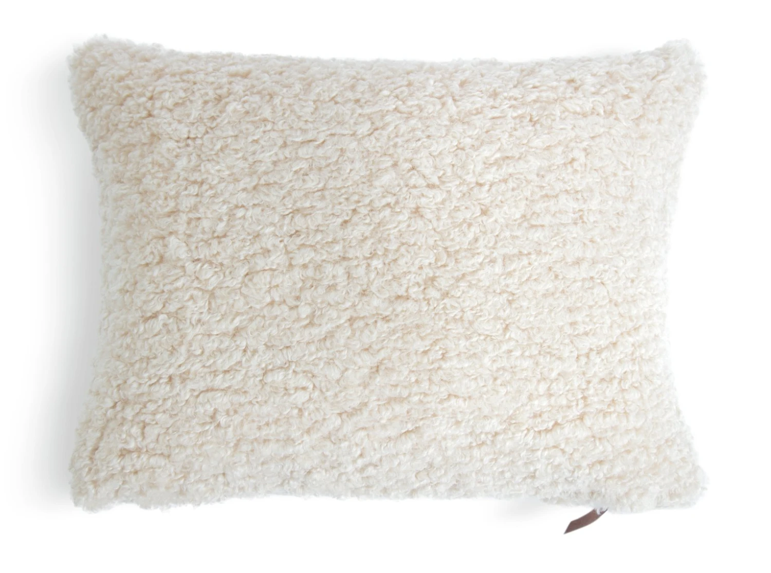 Habitat Faux Shearling Cushion - Oatmeal - 60X40cm - Image 4