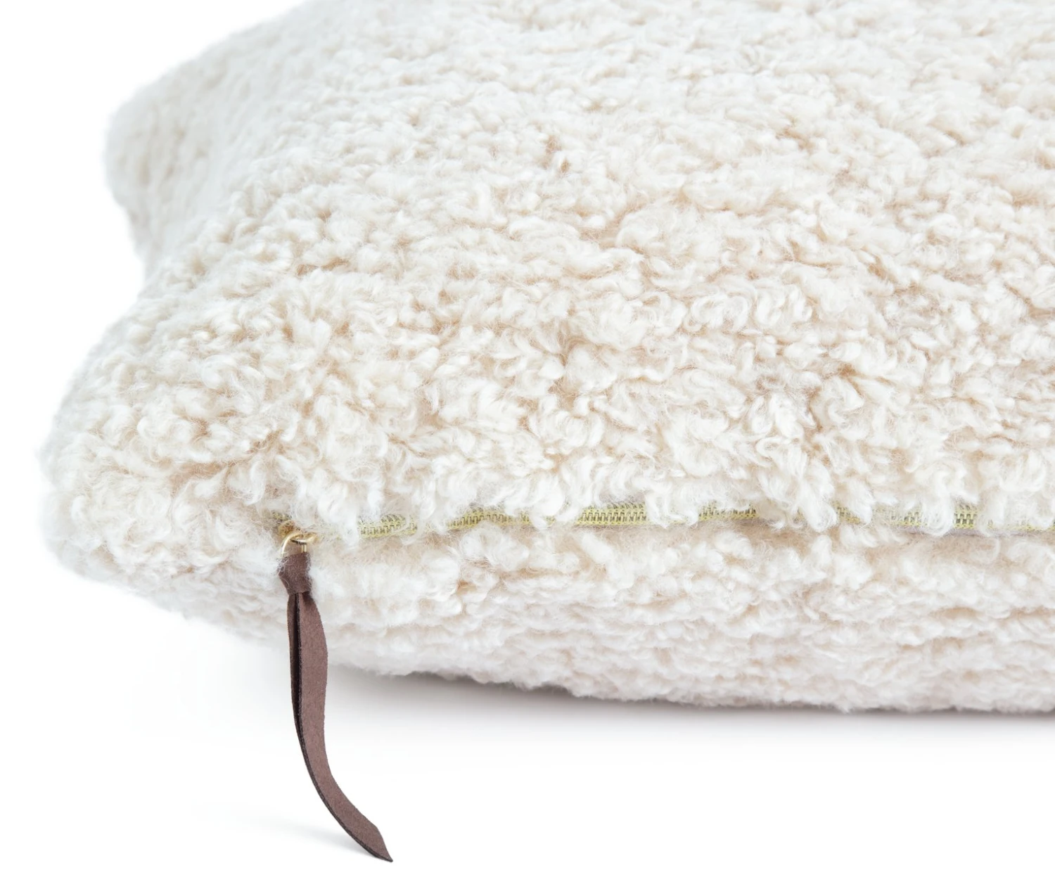 Habitat Faux Shearling Cushion - Oatmeal - 60X40cm - Image 5