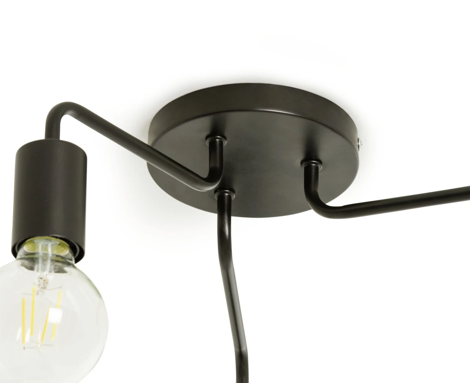 Habitat Rayner Steel 3 Light LED Flush Ceiling Light - Black - Image 5