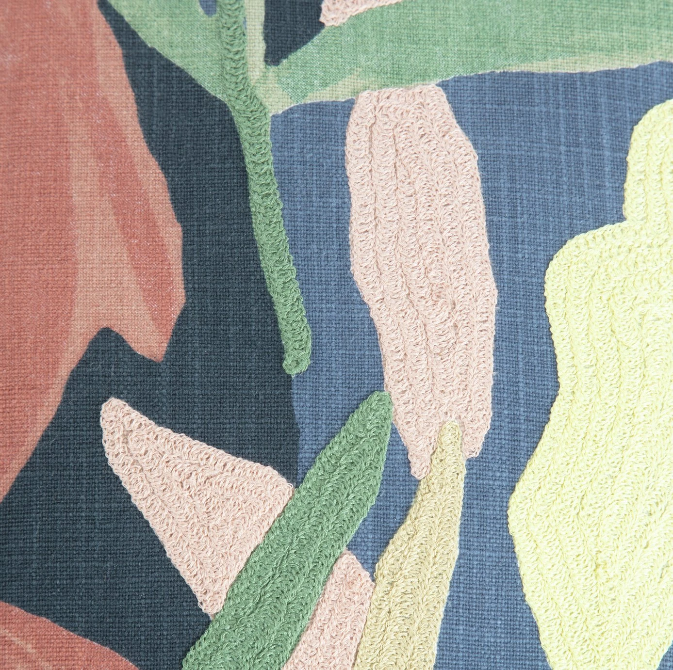 Habitat Embroidered Floral Cushion - Multicolor - 43X43cm - Image 3