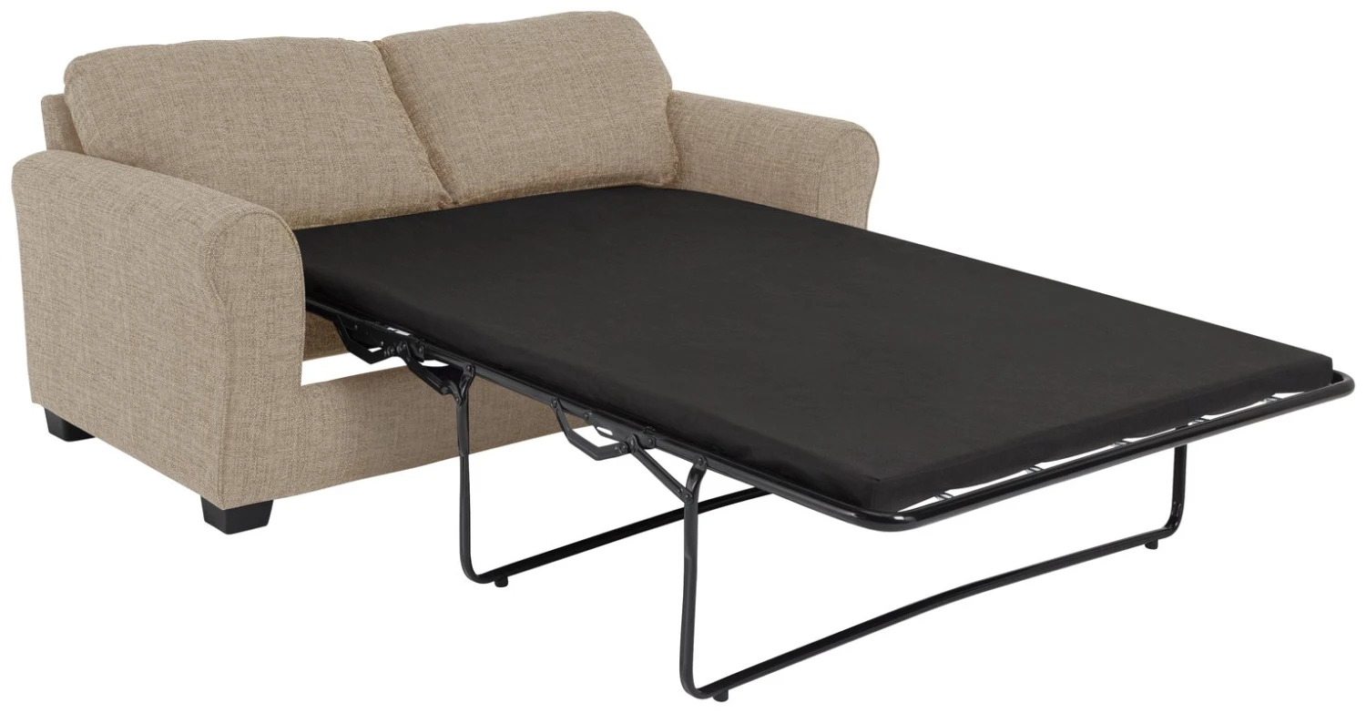 Habitat Lisbon Small Double Fabric Sofa Bed - Beige - Image 5