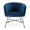 Habitat Jax Velvet Accent Chair - Navy