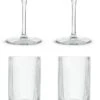 Habitat Ribbed Set Of 4 Wine Glasses