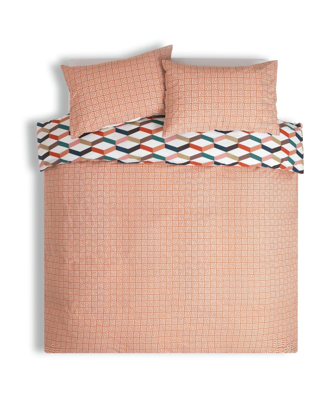 Habitat Geometric ZigZag Multicolour Bedding Set - Single - Image 5