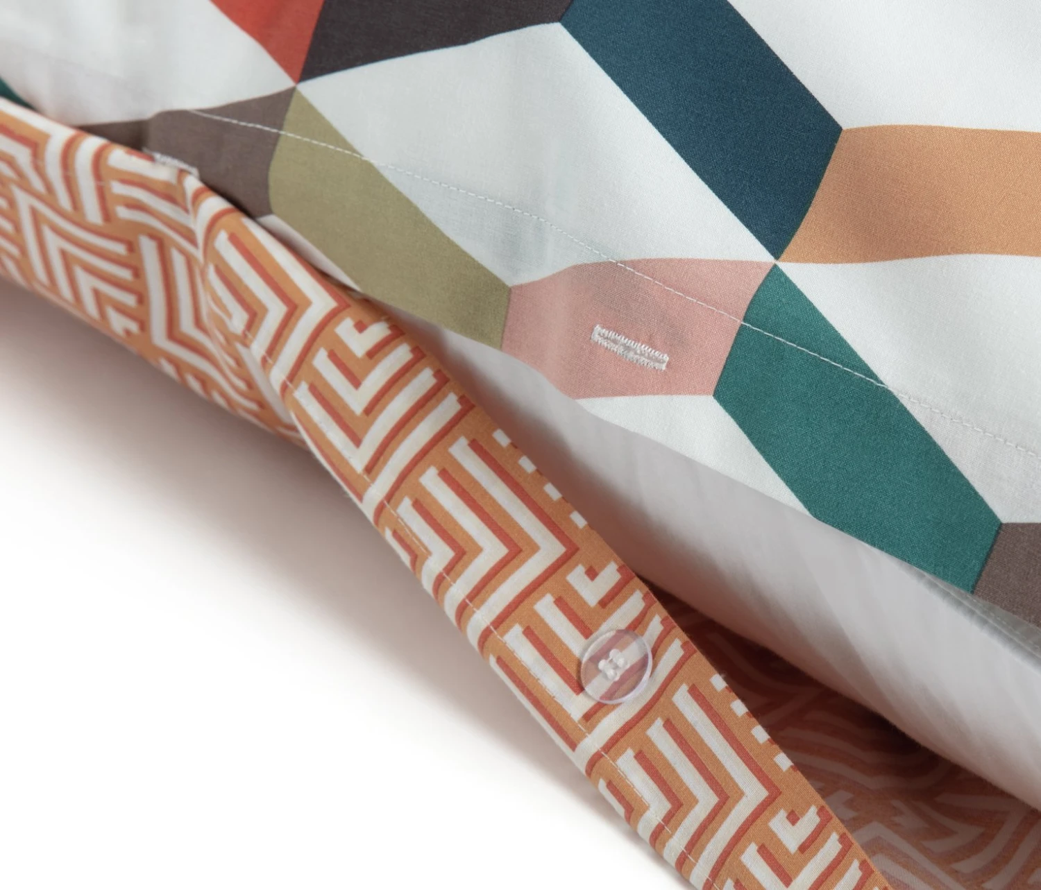 Habitat Geometric ZigZag Multicolour Bedding Set - Single - Image 6