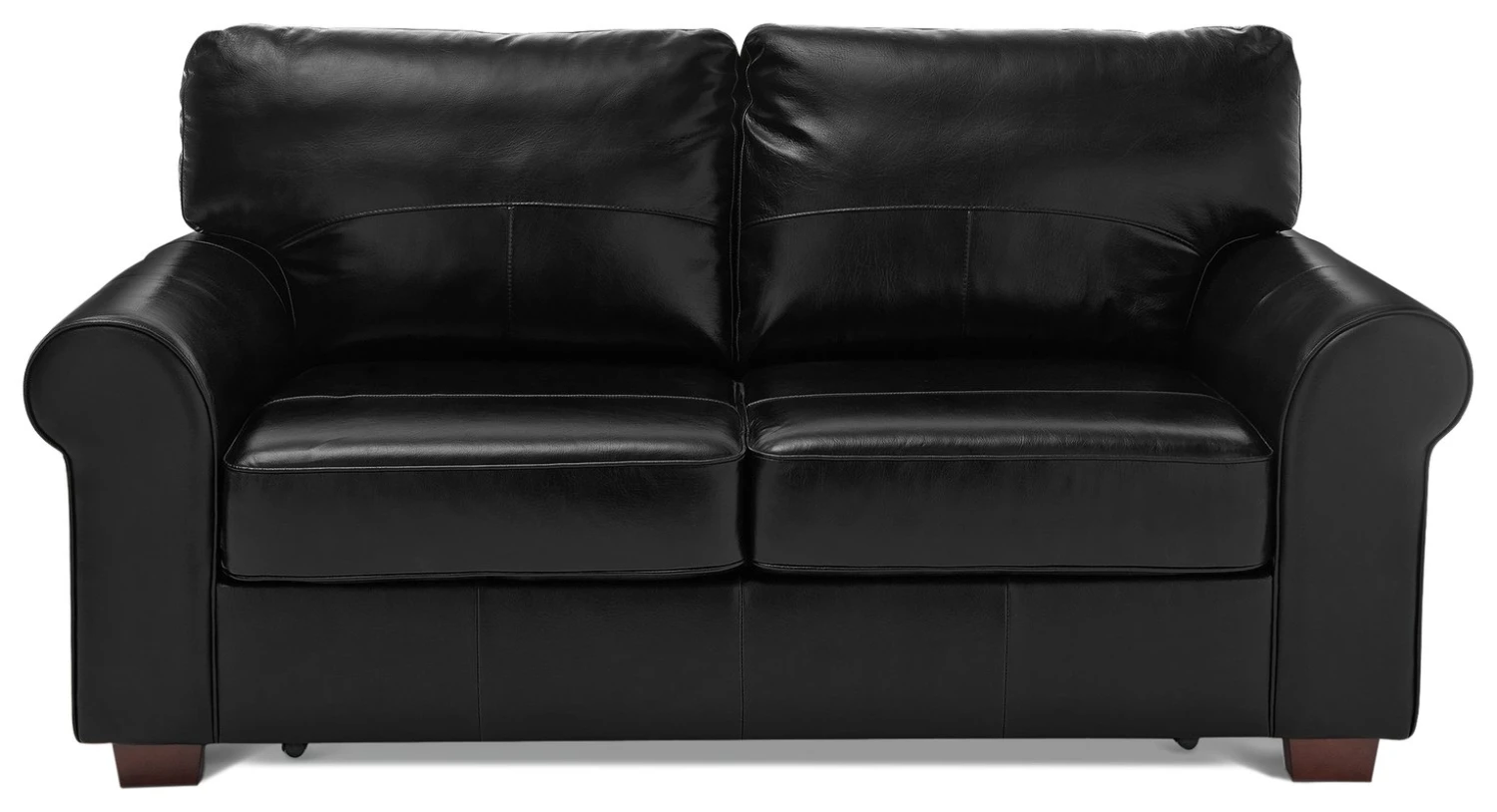 Habitat Salisbury 2 Seater Leather Sofa Bed - Black