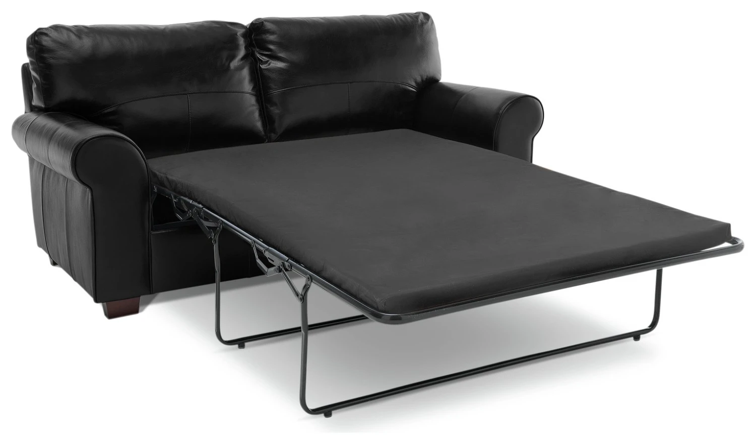 Habitat Salisbury 2 Seater Leather Sofa Bed - Black - Image 4