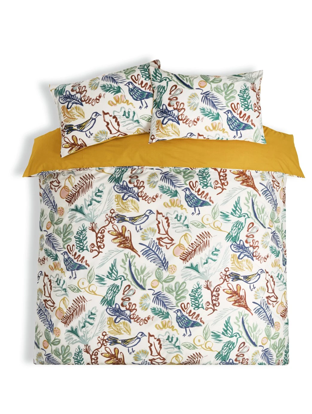 Habitat Artisan Bird Print Multicolor Bedding Set - Single - Image 3