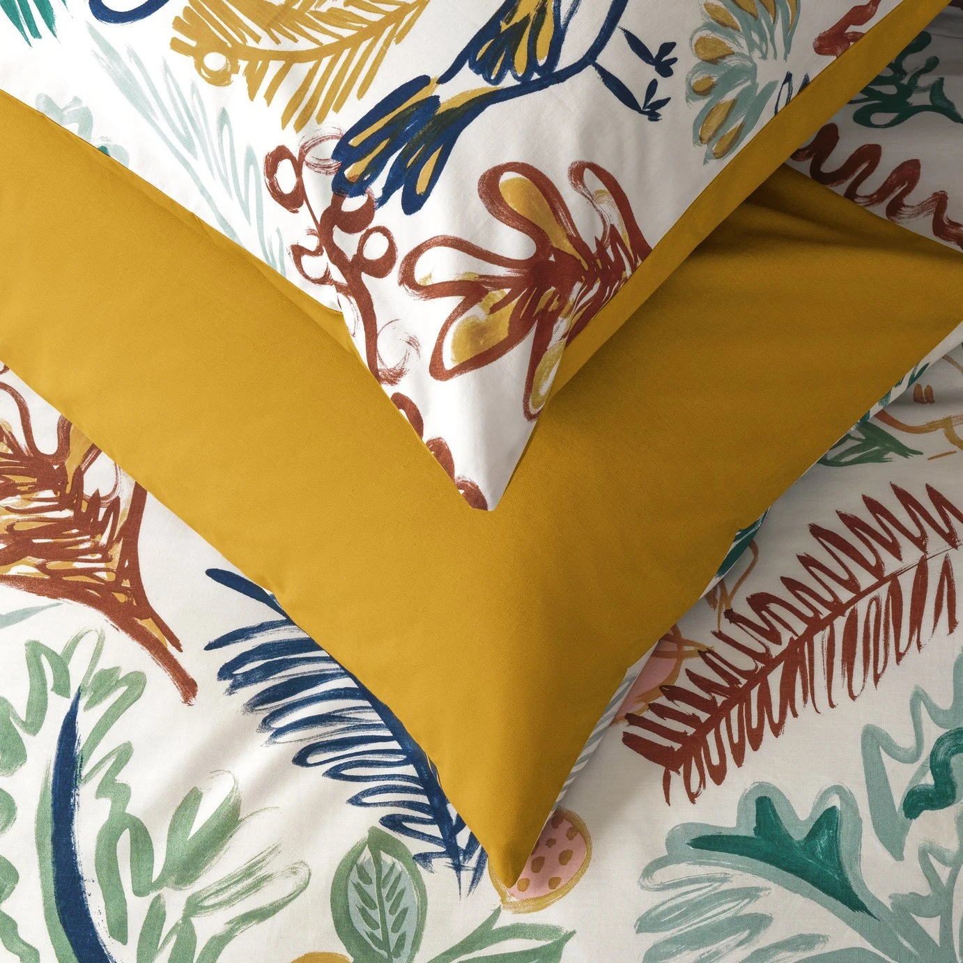 Habitat Artisan Bird Print Multicolor Bedding Set - Single - Image 4