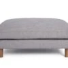 Habitat Salome Fabric Ottoman Footstool - Light Grey