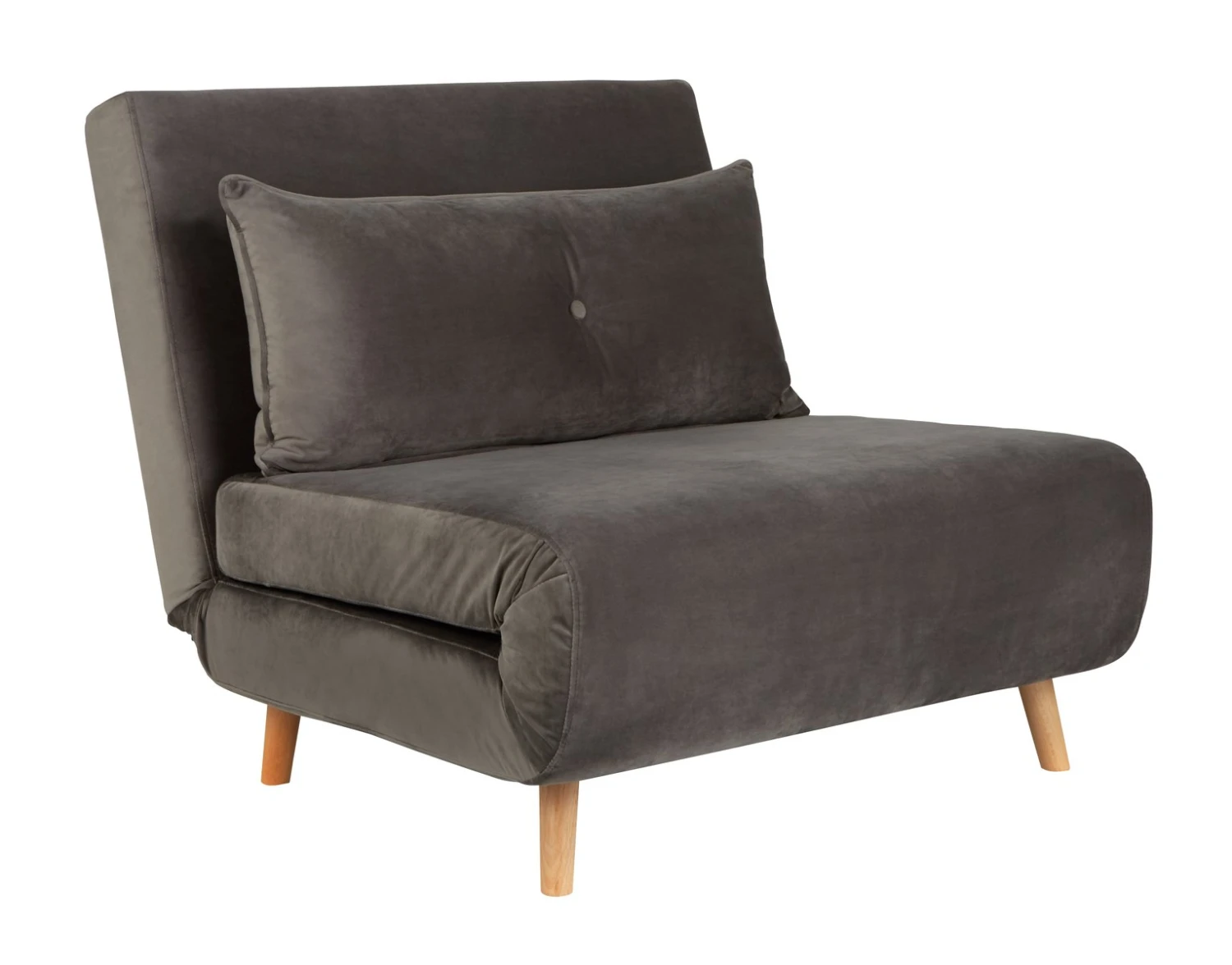Habitat Roma Single Velvet Chairbed - Charcoal
